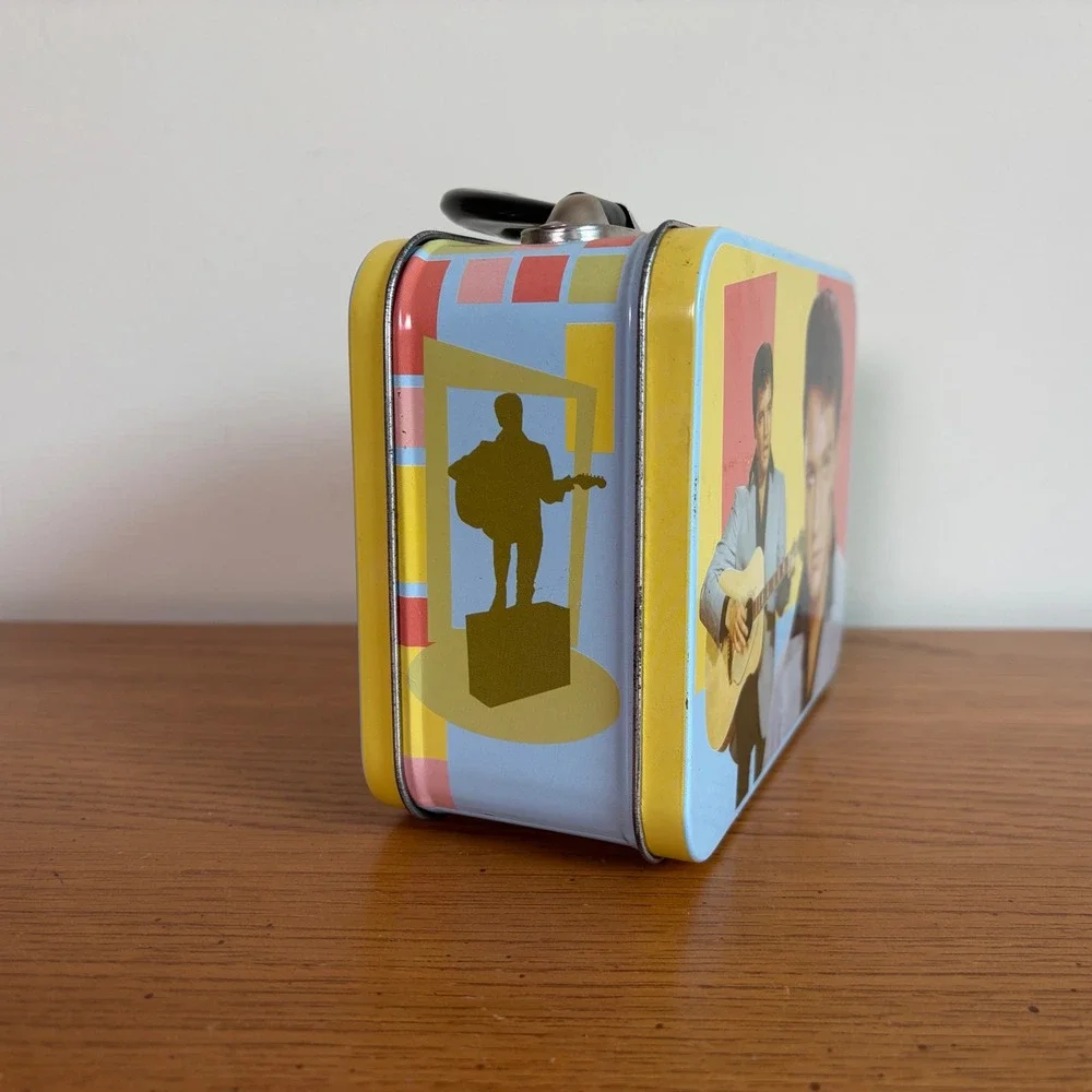 Vandor Elvis Presley Collectors Series Tin Tote Lunch Box Yellow Blue